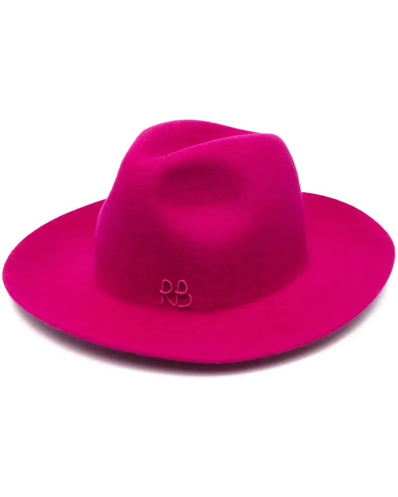 RUSLAN BAGINSKIY Fedora mit Monogramm - Rosa Rosa