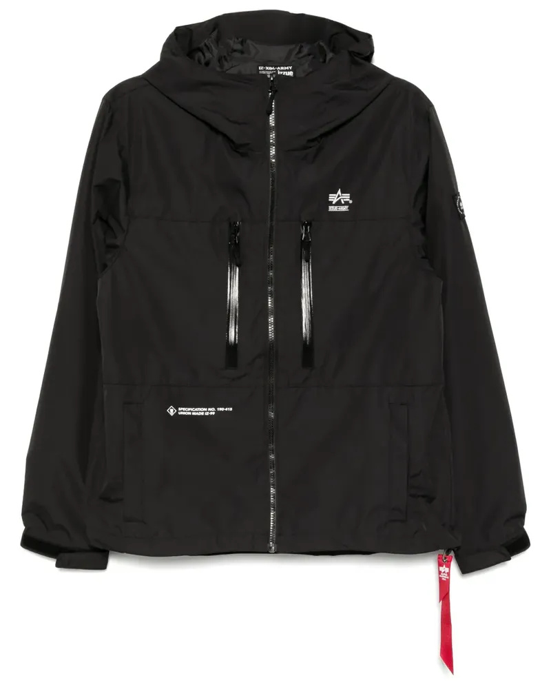 Izzue Jacke mit Logo-Stickerei - Schwarz Schwarz