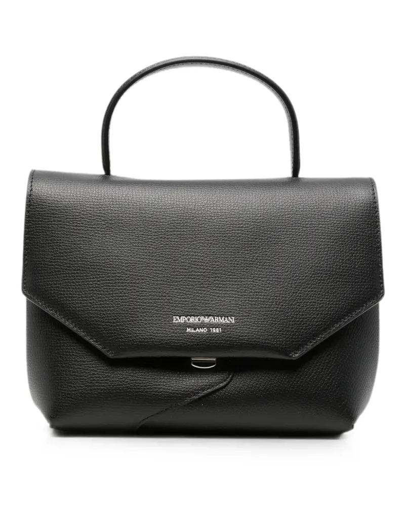 Emporio Armani mini 1981 leather tote bag - Schwarz Schwarz