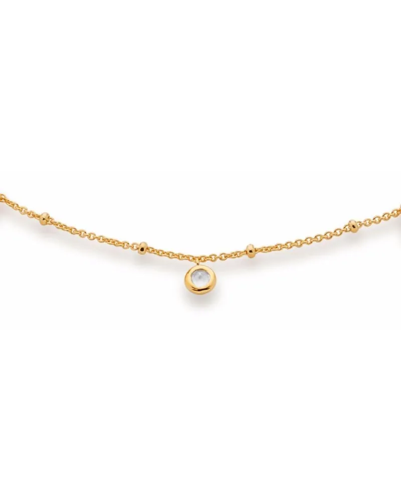 Monica Vinader Mini Gem Halskette - Gold Gold