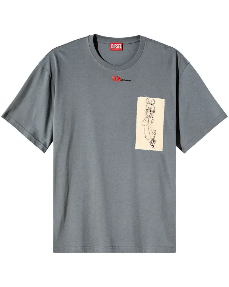 Diesel x Damiano David T-Boxt T-Shirt - Grau Grau