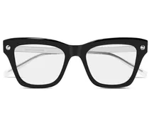 Brille mit eckigem Gestell - BLACK-SILVER-TRANSPARENT