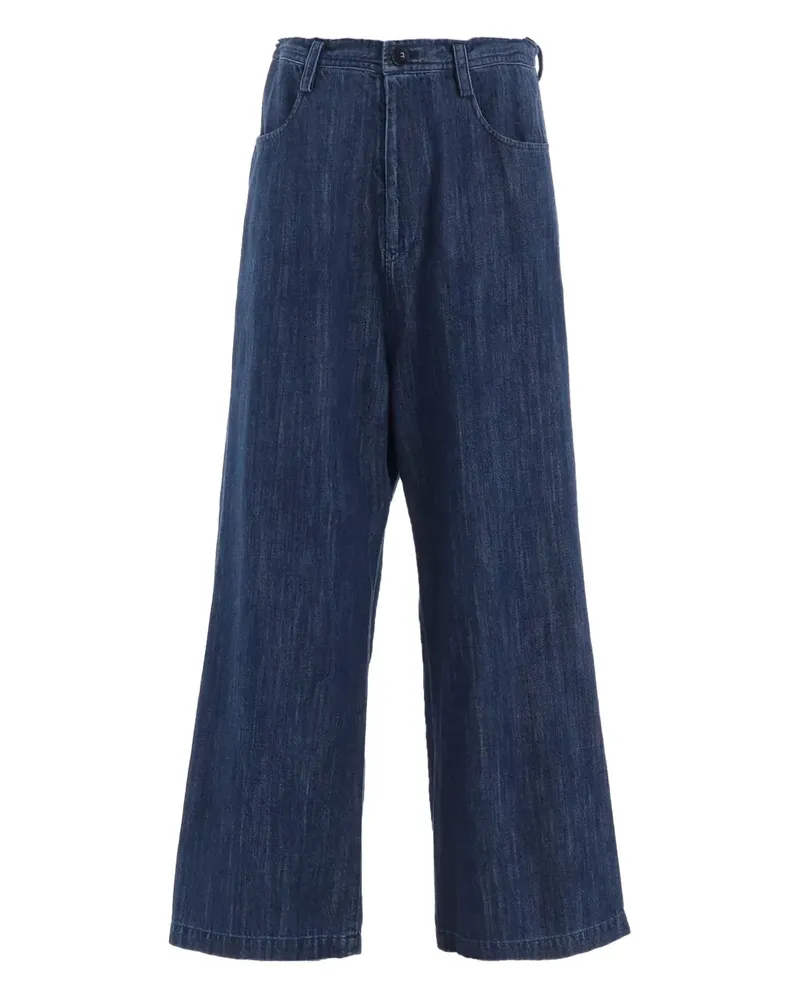 Yohji Yamamoto button-fastening jeans - Blau Blau