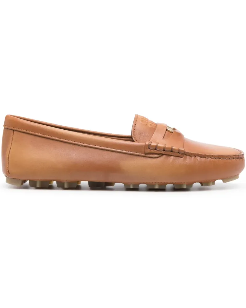 Miu Miu Loafer mit Münze - Braun Braun
