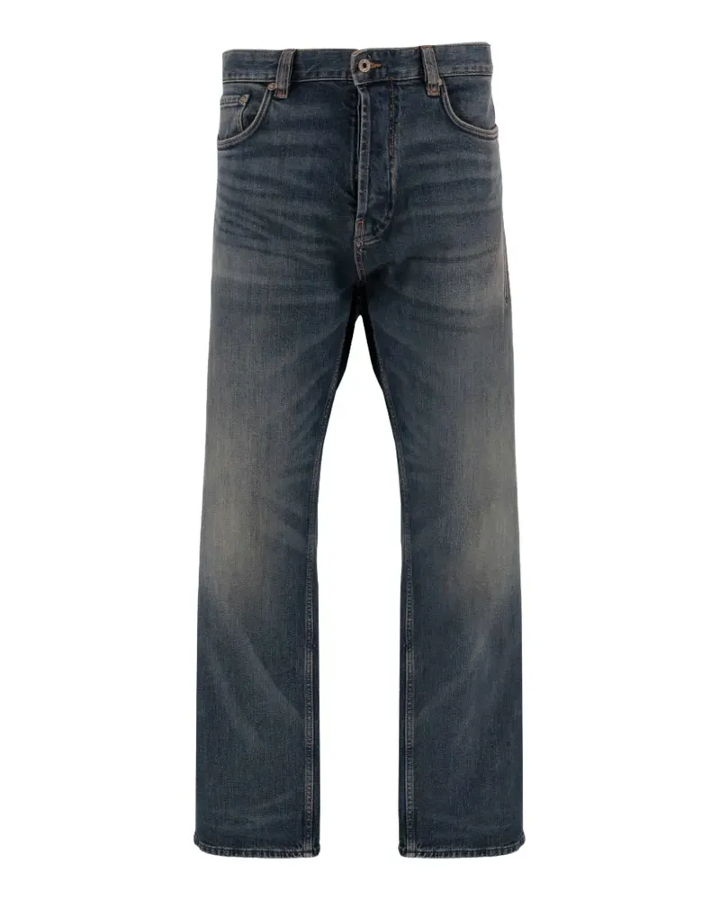 Emporio Armani whiskering-effect jeans - Blau Blau