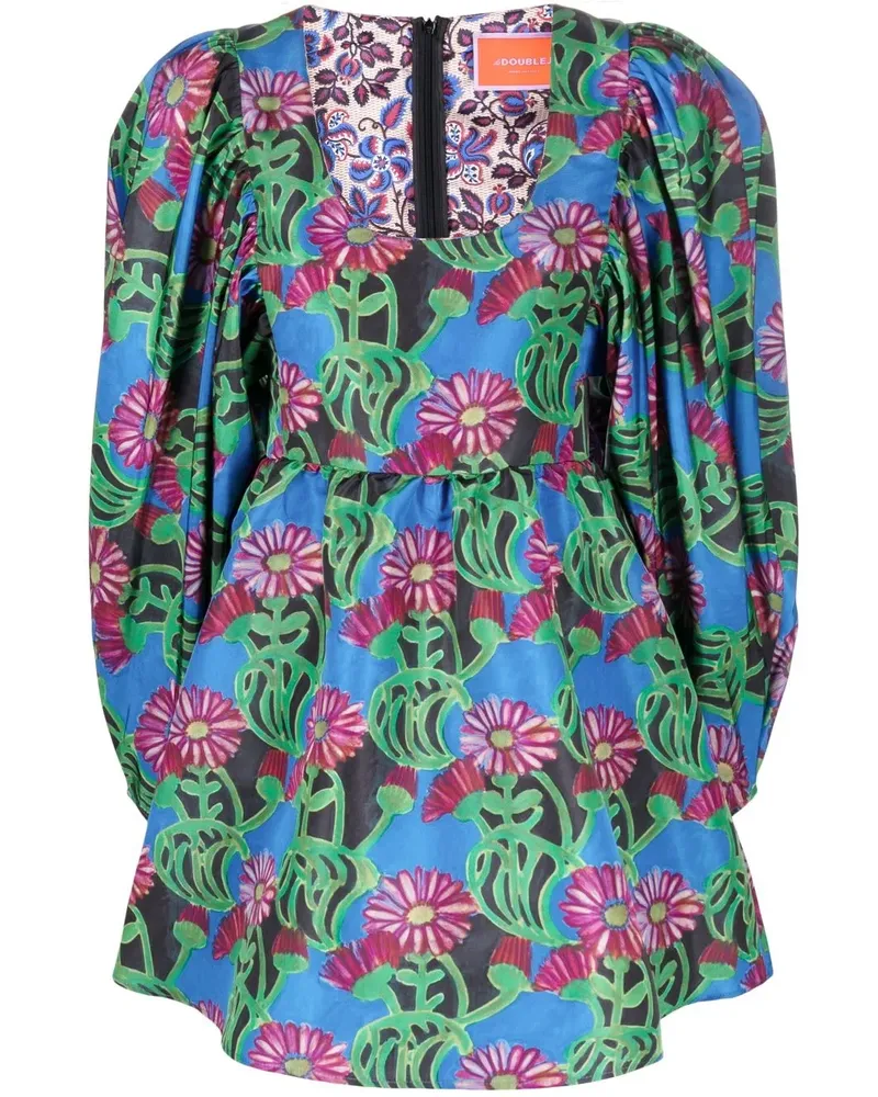 La DoubleJ Kleid mit Puffärmeln - Blau Blau