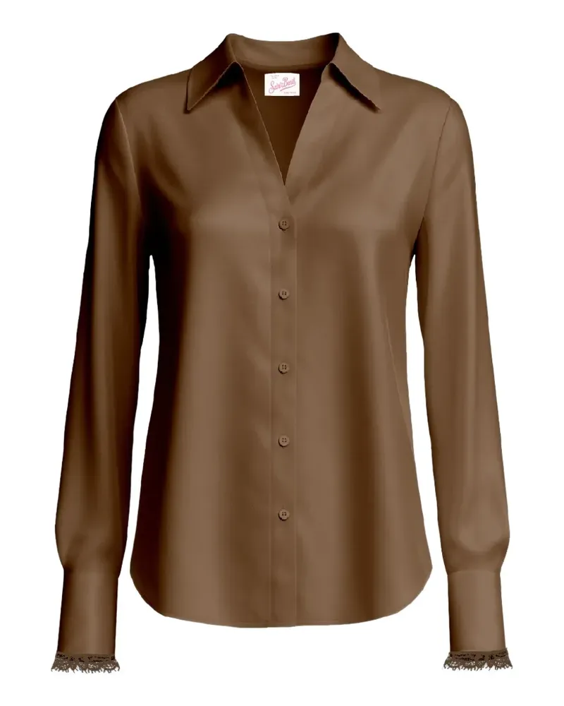 MC2 Saint Barth lace-trim buttoned shirt - Braun Braun