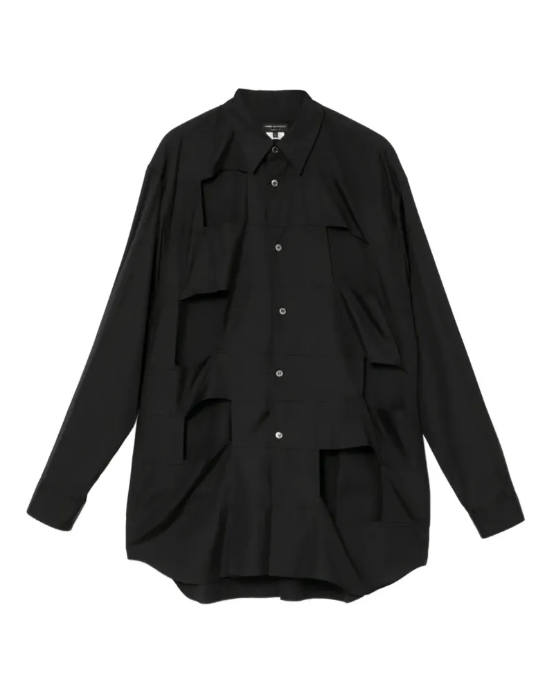 Comme des Garçons Hemd mit Cut-Out - Schwarz Schwarz