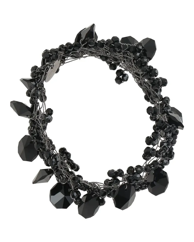 Maria Calderara beaded bijoux bracelet - Schwarz Schwarz