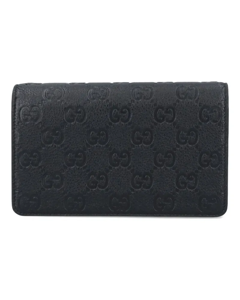 Gucci debossed-monogram wallet - Schwarz Schwarz