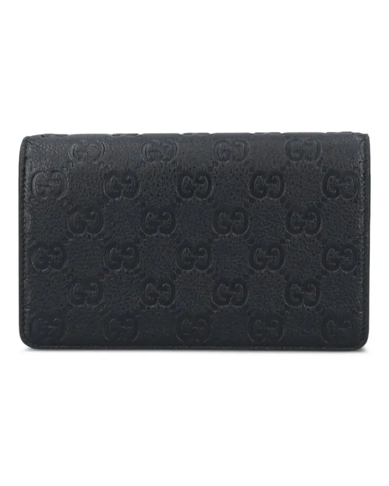 Gucci Portemonnaie mit Monogramm-Prägung - Schwarz Schwarz