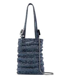 Benedetta Bruzziches Mini Tasche mit Kristallen Blau