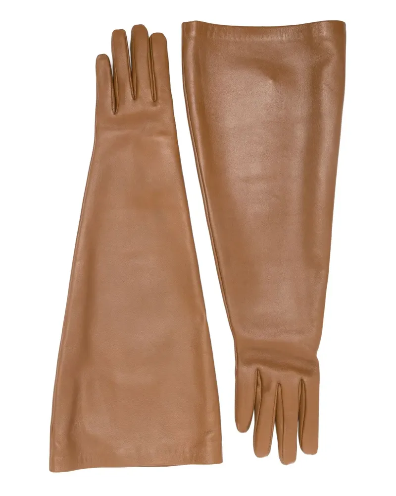 Saint Laurent Handschuhe aus Leder - Braun Braun