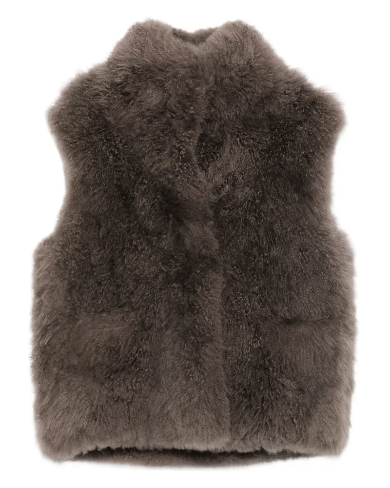 Liska Weste aus Faux Shearling - Braun Braun