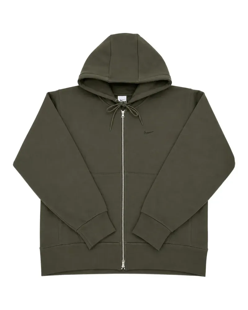 Nike logo-embroidered zip-up hoodie - Grün Grün