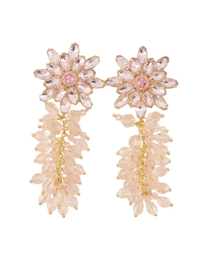 Self-Portrait flower-cluster earrings - Gold Gold