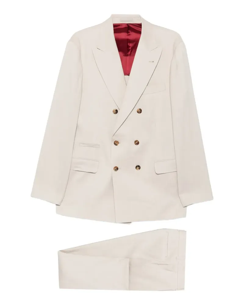 Brunello Cucinelli double-breasted suit - Nude Nude