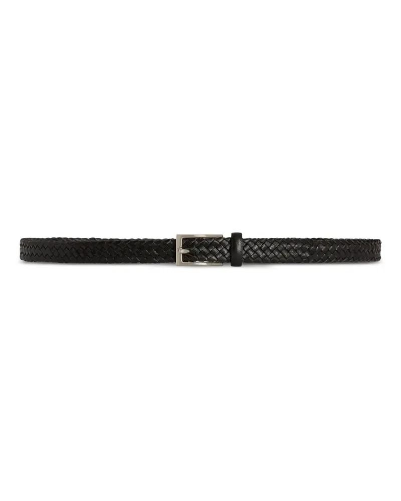 LARDINI braided leather belt - Schwarz Schwarz