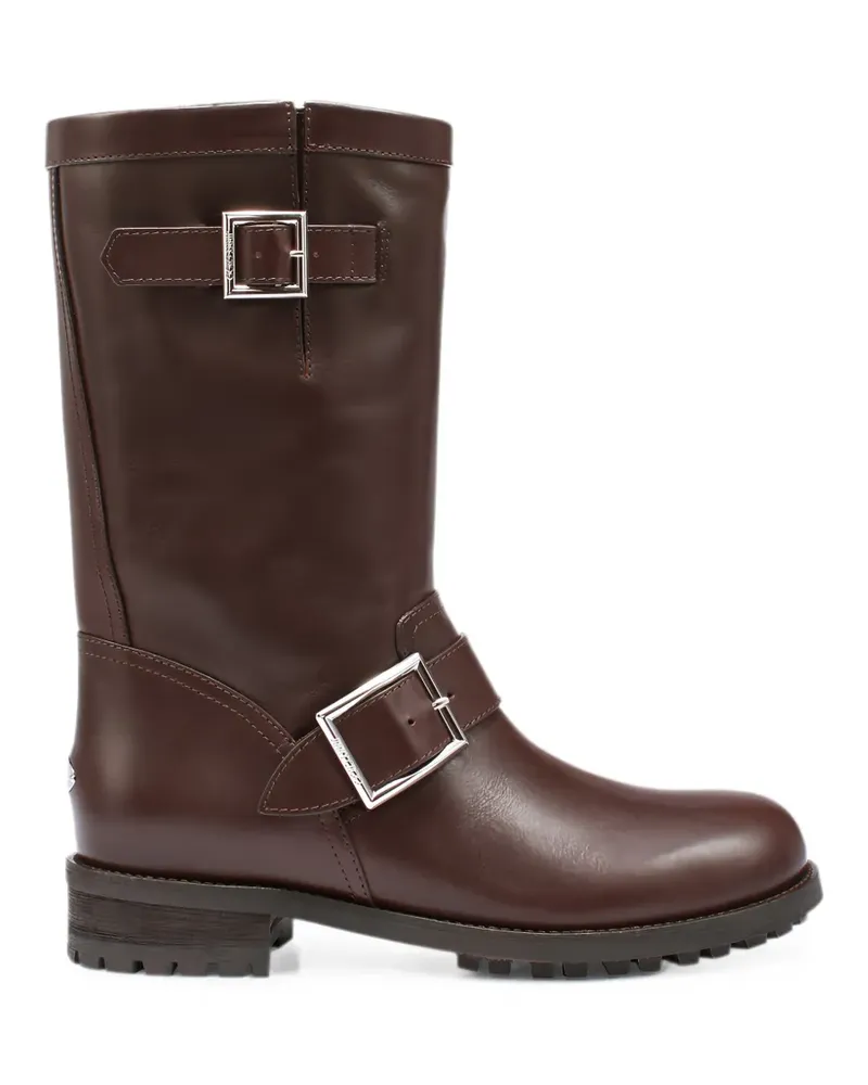 Jimmy Choo Biker KB Stiefel mit Schnallenverschluss - Braun Braun