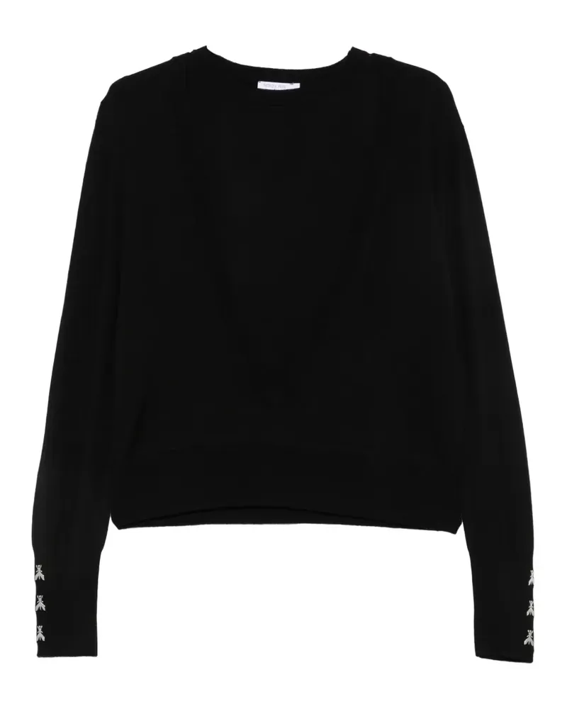 Patrizia Pepe Verzierter Pullover mit Cut-Out - Schwarz Schwarz