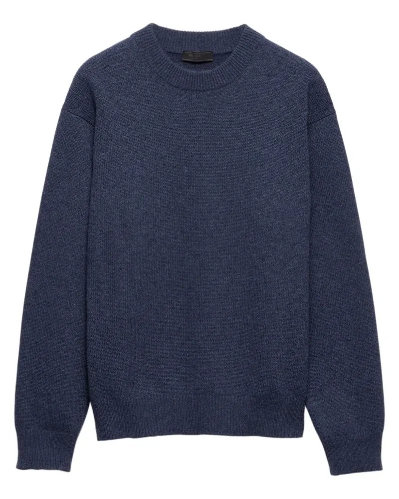 Prada Pullover mit Logo-Stickerei - Blau Blau