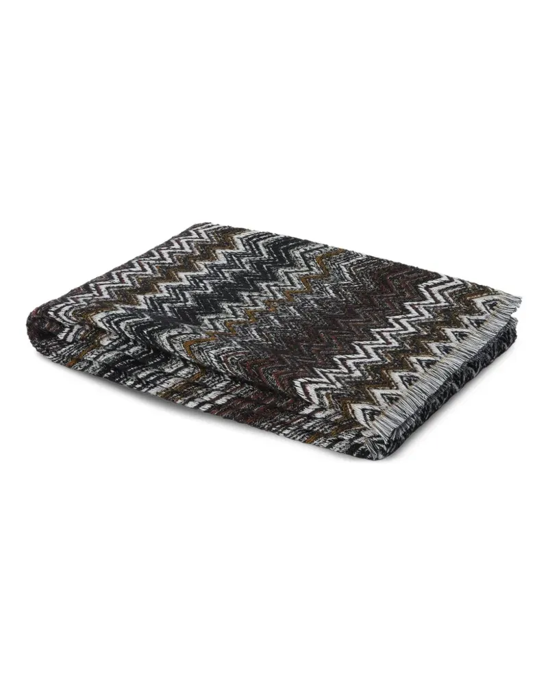 Missoni Home Decke mit Zickzackmuster - Schwarz Schwarz