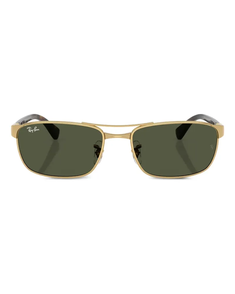 Ray Ban Sonnenbrille mit eckigem Gestell - Gold Gold