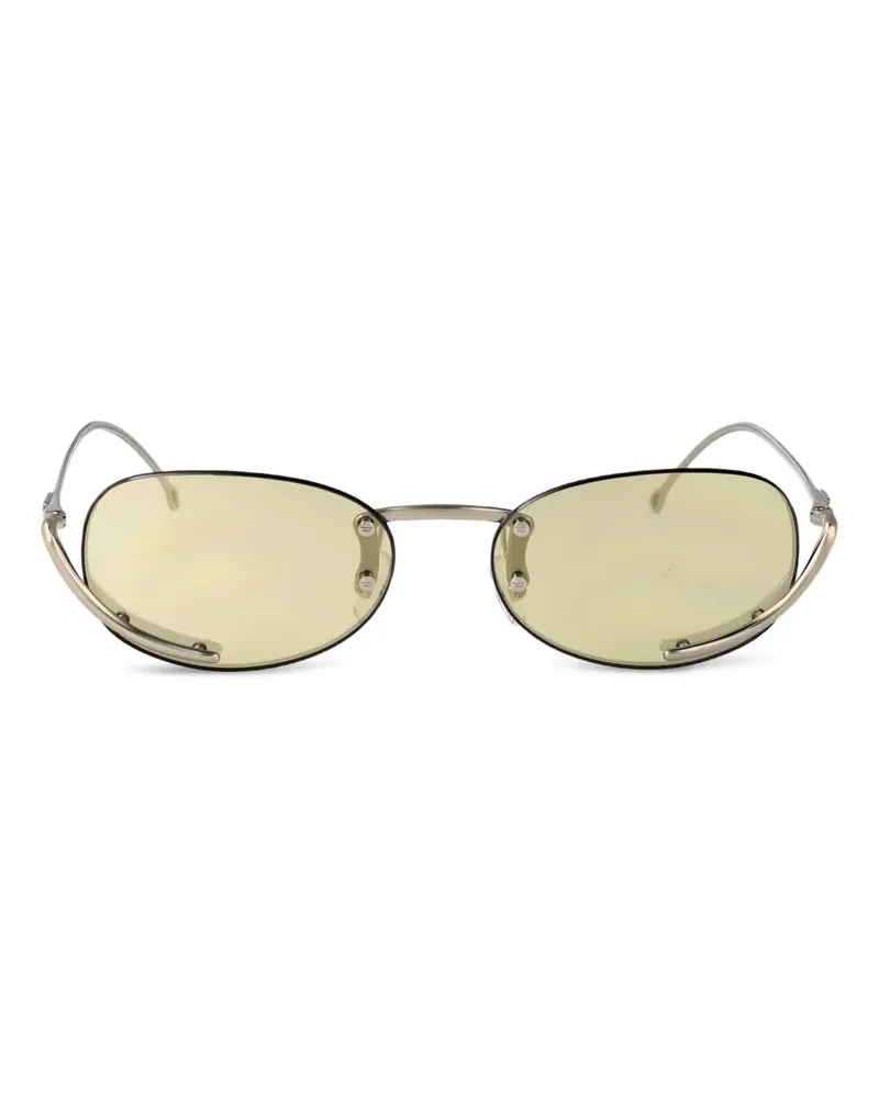 Diesel Sonnenbrille mit ovalem Gestell - Nude Nude
