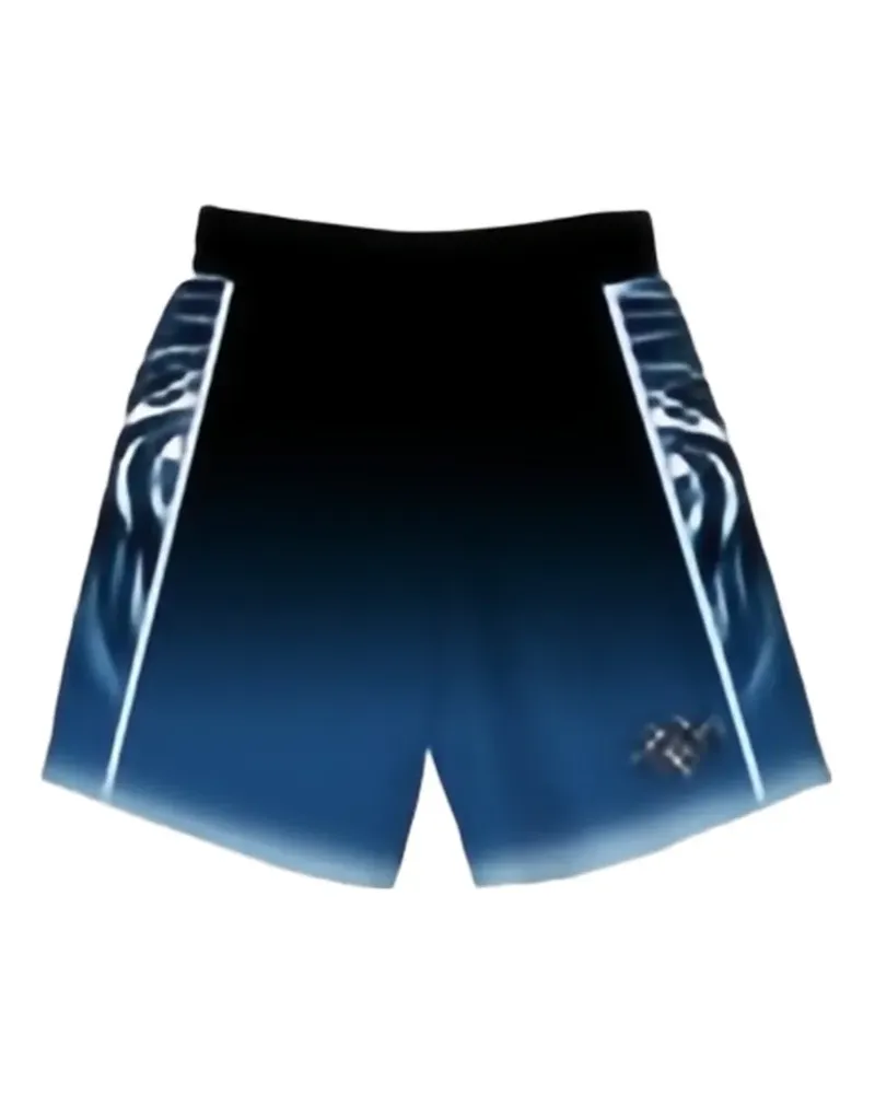 Casablanca Paris Shorts aus Seide mit Print - Schwarz Schwarz