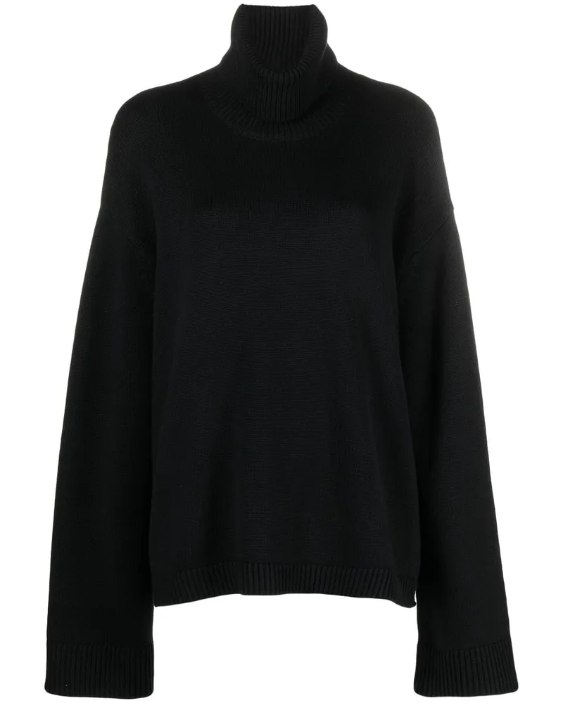 FRANKIE Shop Rhea Lounge Rollkragenpullover - Schwarz Schwarz