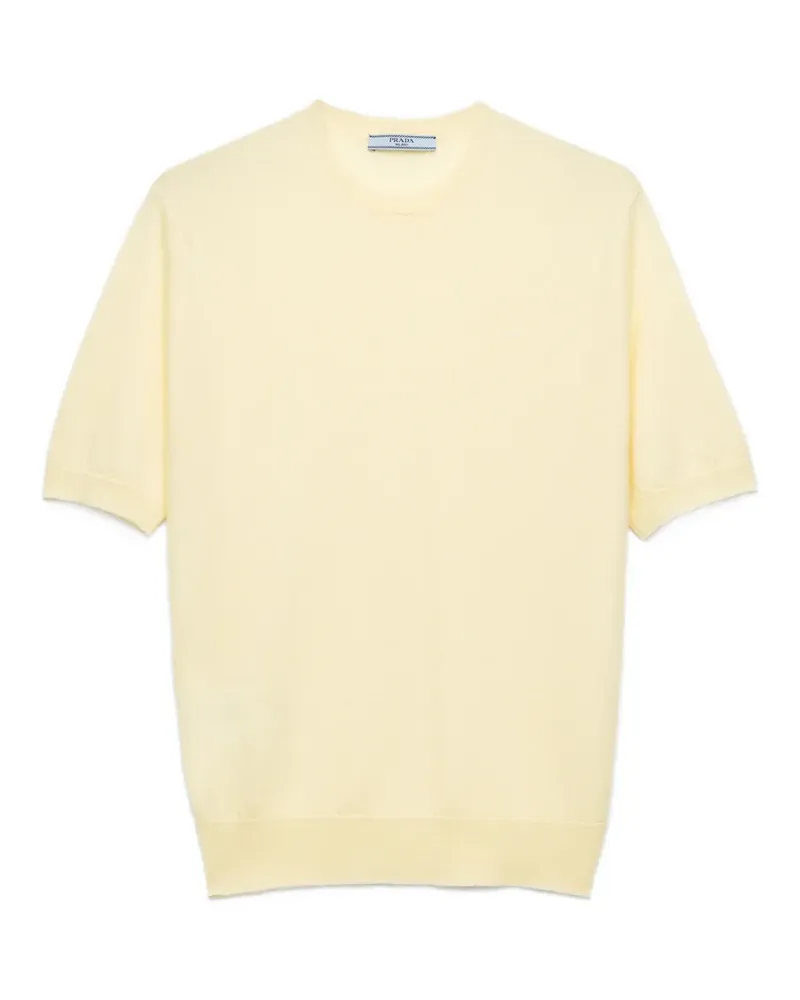 Prada short-sleeved cashmere T-shirt - Gelb Gelb