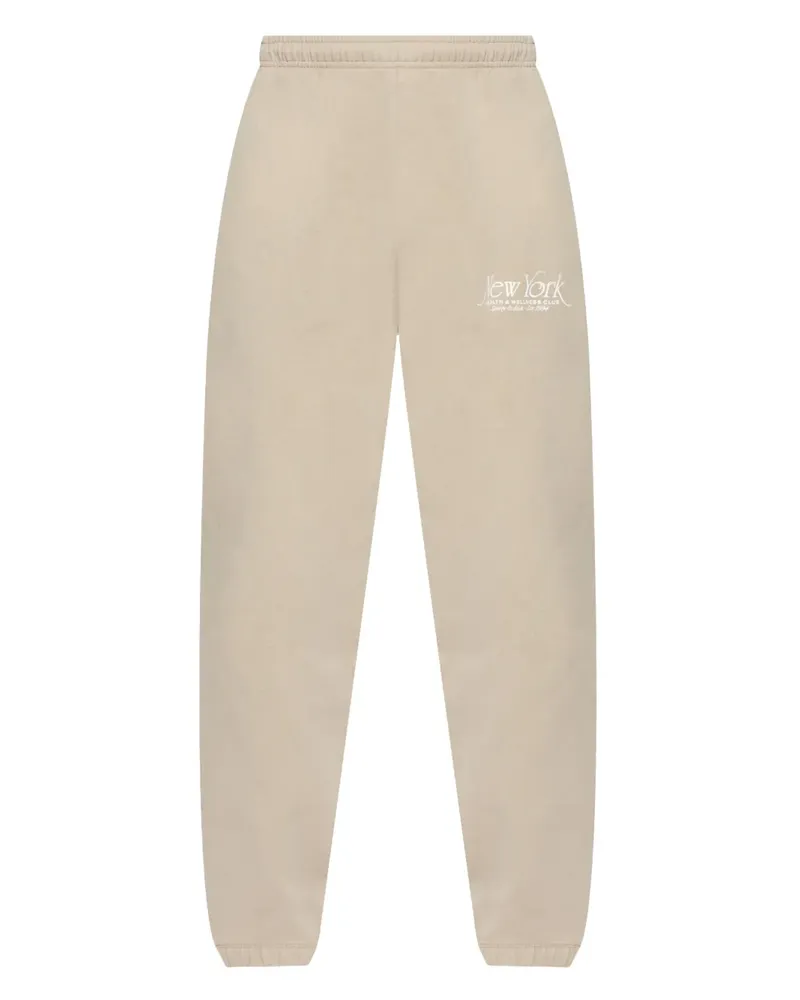 SPORTY & RICH Jogginghose mit Slogan-Print - Nude Nude