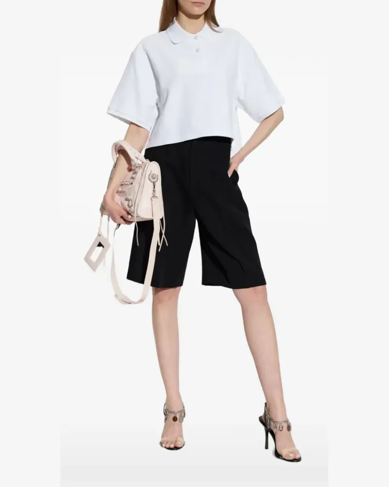 Alexander Wang Asymmetrisches Oversized-Poloshirt - Weiß Weiß