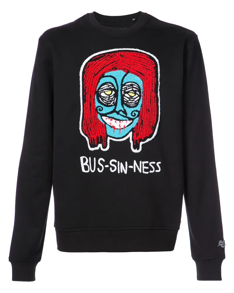 Haculla Bu-sin-ness' Sweatshirt - Schwarz Schwarz