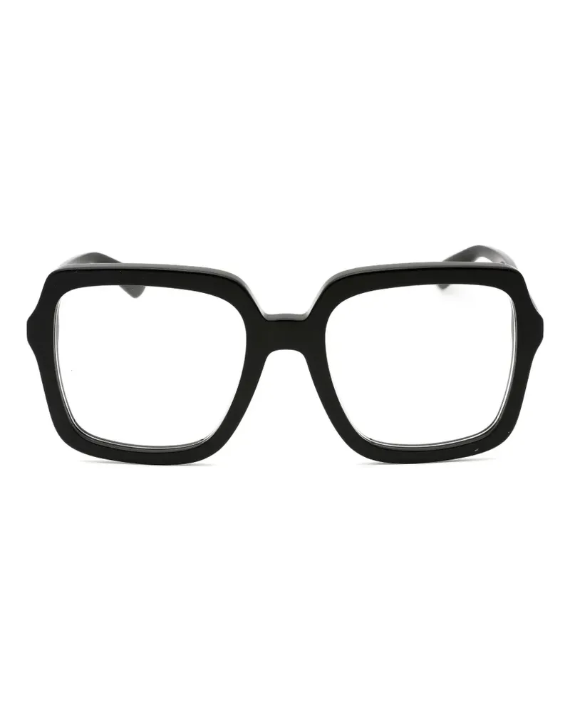 Gucci Brille mit eckigem Gestell - Schwarz Schwarz