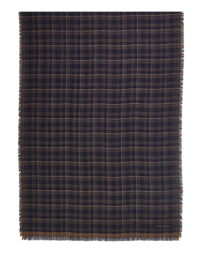 Ferragamo Klassischer Kaschmirschal - Blau Blau