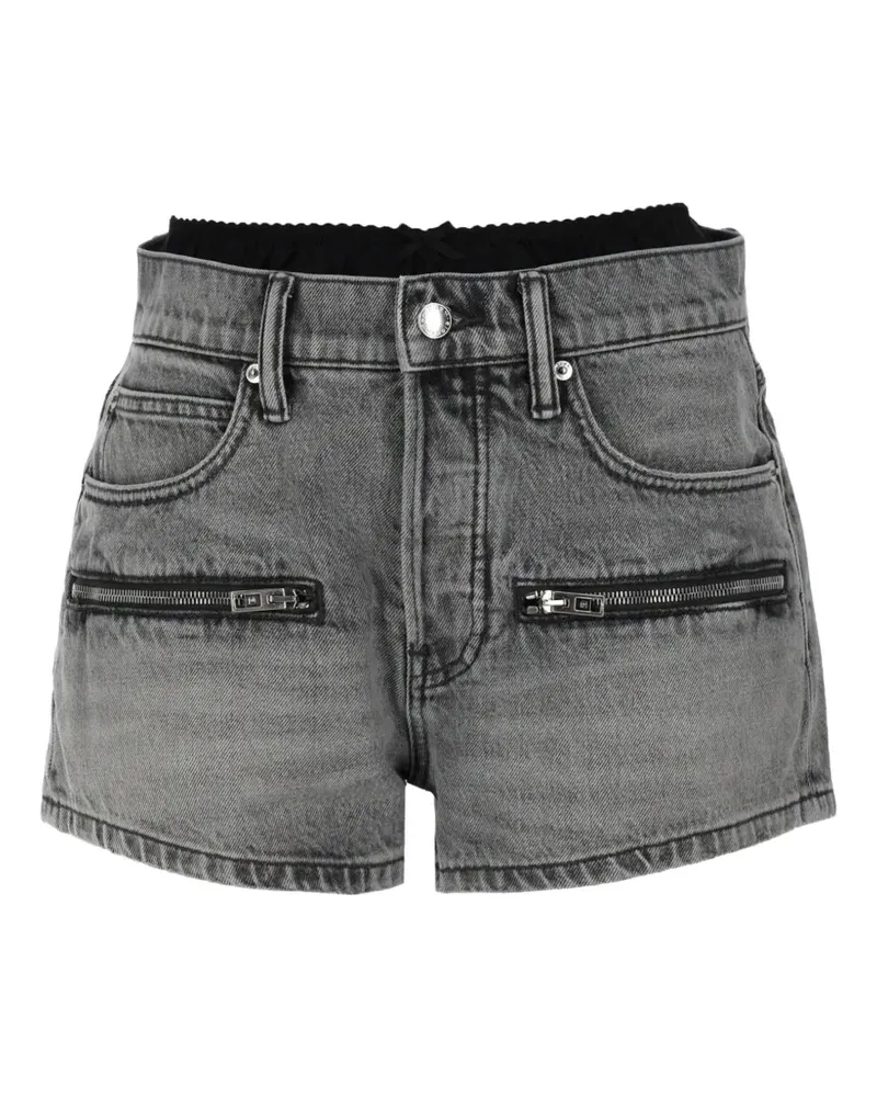 Alexander Wang Shorts im Layering-Look mit Reißverschlussdetail - Grau Grau