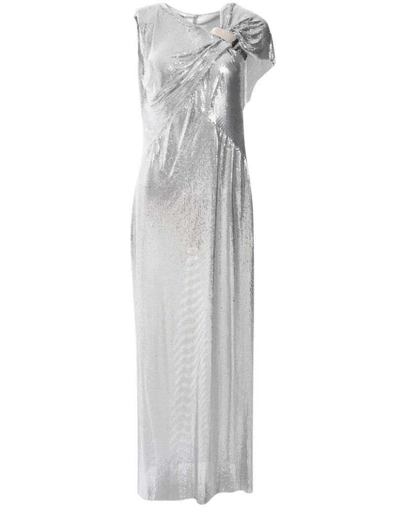 Paco Rabanne Abendkleid aus Metallic-Mesh - Silber Silber