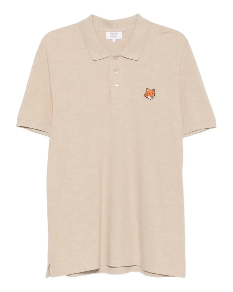 Kitsuné Poloshirt mit Fox Head-Patch - Nude Nude