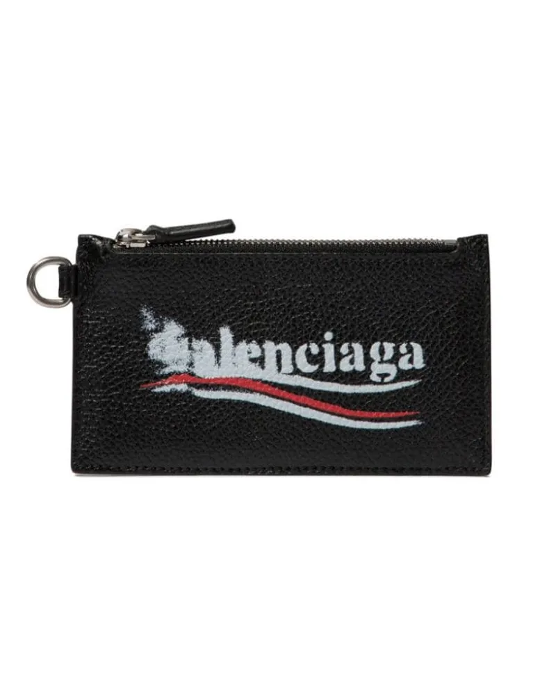 Balenciaga Kartenetui mit Logo-Print - Schwarz Schwarz