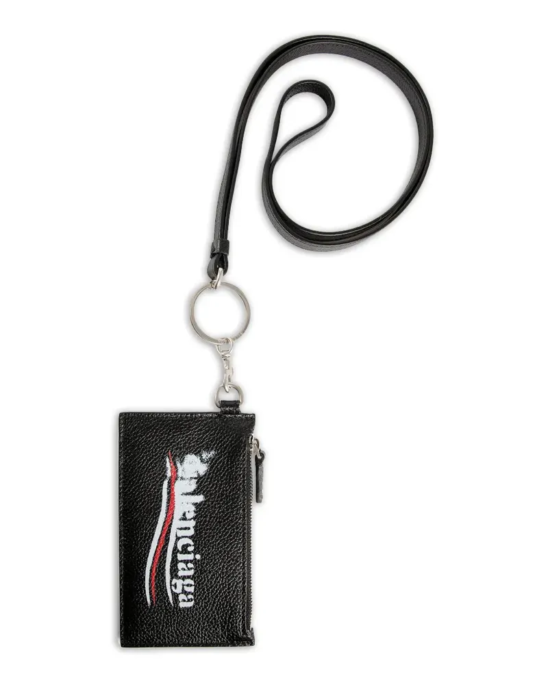 Balenciaga Kartenetui mit Logo-Print - Schwarz Schwarz