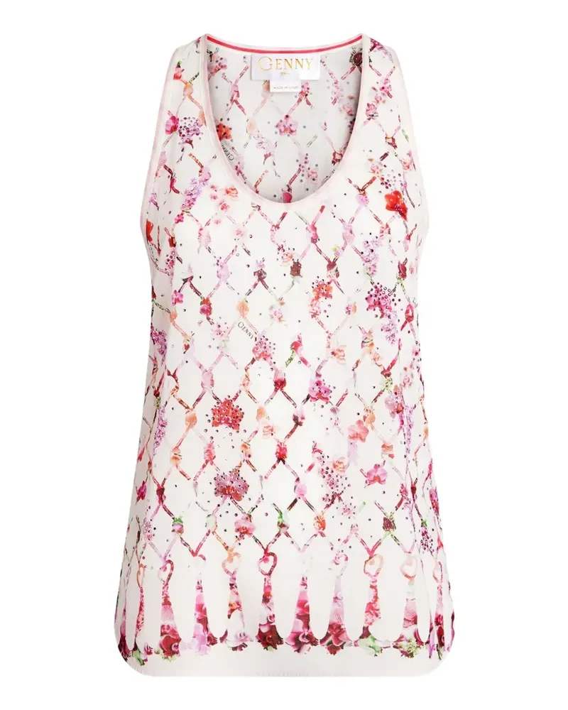 Genny Top mit Blumenprint - Rosa Rosa