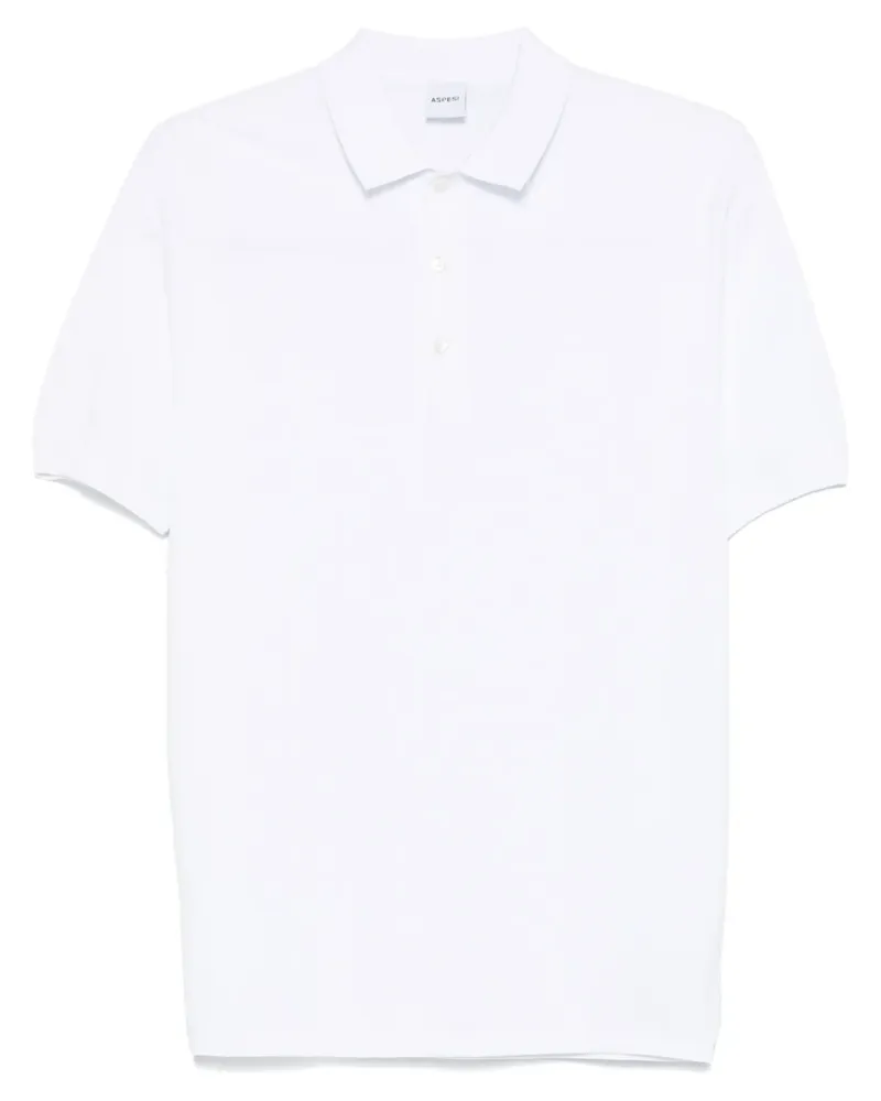 ASPESI Klassisches Poloshirt - Weiß Weiß