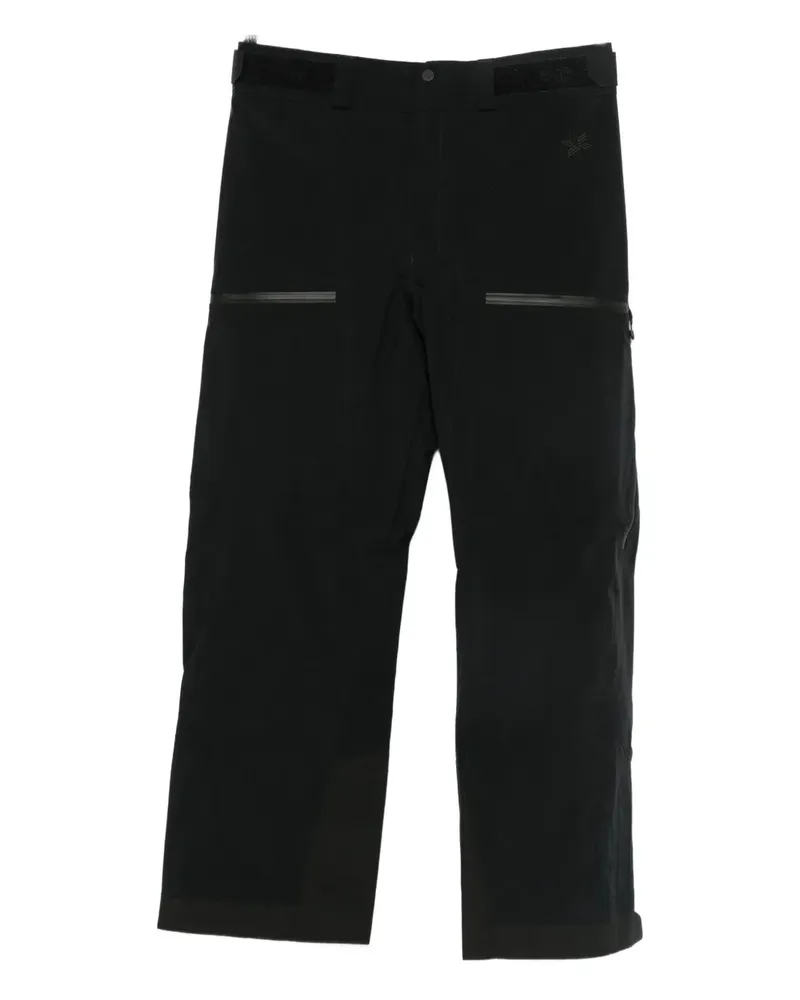 Goldwin zip-detail waterproof ski trousers - Schwarz Schwarz