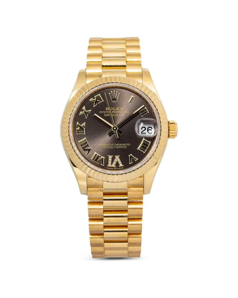 Rolex Fluted Datejust Armbanduhr 31mm - Gold Gold