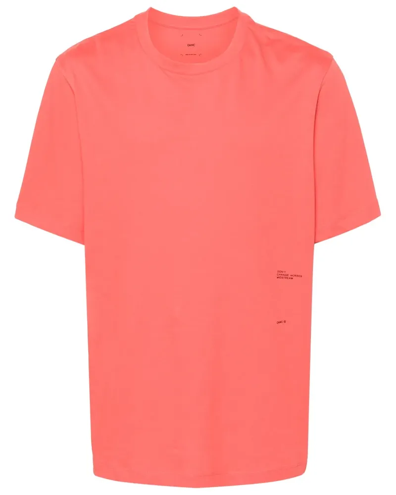 OAMC T-Shirt mit grafischem Patch - Orange Orange
