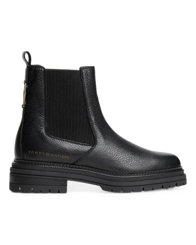 Tommy Hilfiger pebbled-leather Chelsea boots - Schwarz Schwarz