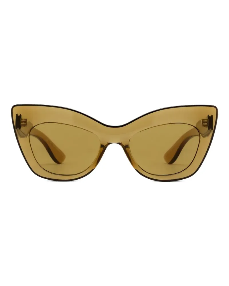 Alexander McQueen Sonnenbrille mit Cat-Eye-Gestell - Gelb Gelb