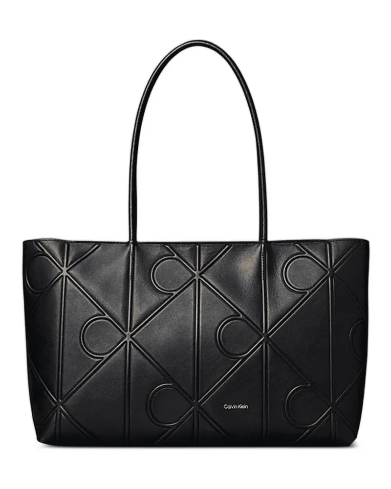 Calvin Klein monogram-embossed tote bag - Schwarz Schwarz