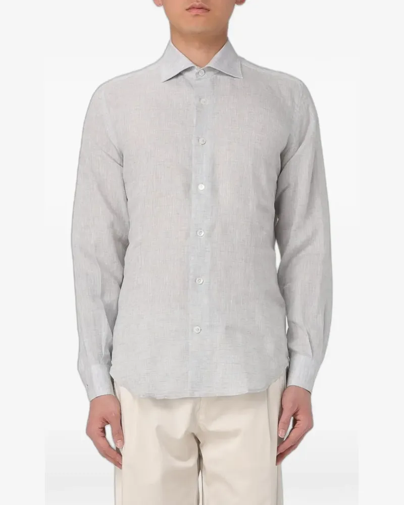 Eleventy linen shirt - Grau Grau